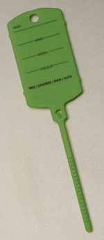 Green Tail Keytag